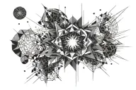 supernova explosion tattoo design idea