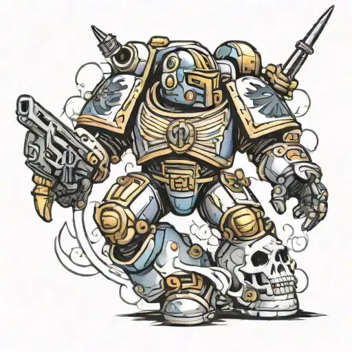 Space Marine tattoo design idea