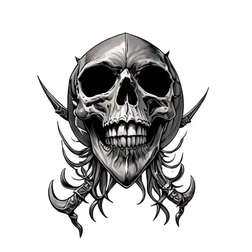 skull king tattoo design idea
