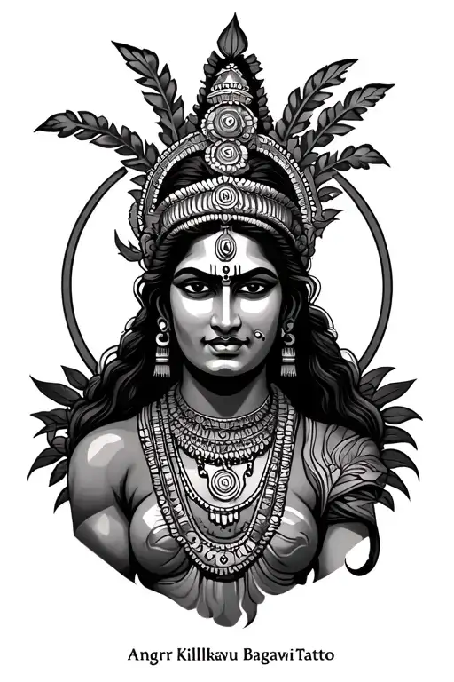 Angery Killikavu Bagavathi Amman Forearm Tattoo tattoo design idea