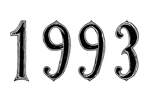 "1993" tattoo design idea