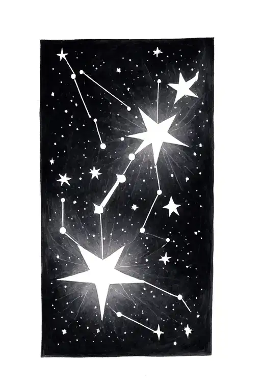 andromeda constellation stars tattoo  tattoo design idea