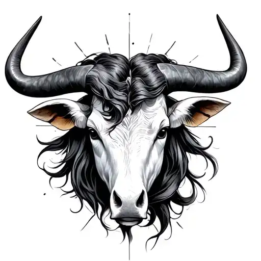 taurus libra tattoo design idea