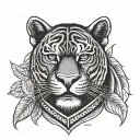 black Seminole and black panther movement tattoo design idea