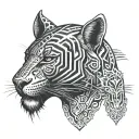 black Seminole and black panther movement tattoo design idea
