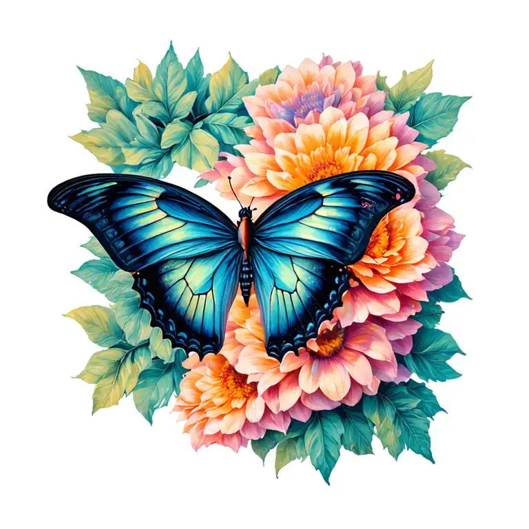 butterfly for death off niece called moo  tattoo design idea