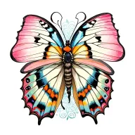 butterfly for death off niece called moo  tattoo design idea