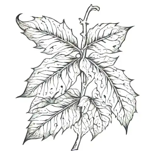 tattoo with cottonwood leaf in a celtic design tattoo design idea