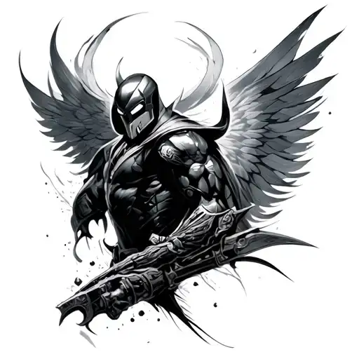 "A discreet hero" no idea tattoo design idea