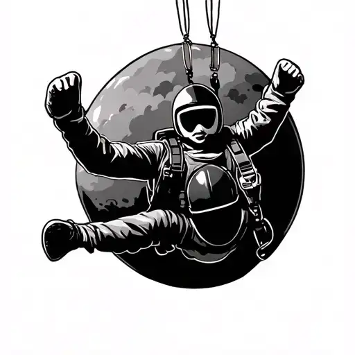 Skydiving tattoo design idea