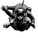 Skydiving tattoo design idea
