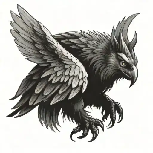 mean Gryphon tattoo design idea