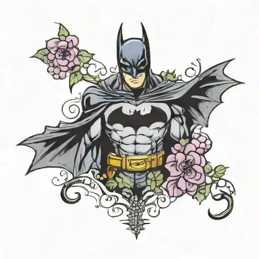 need the tattoo to say love you Batman grape tattoo design idea