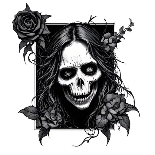 Dark Creepy tattoo design idea