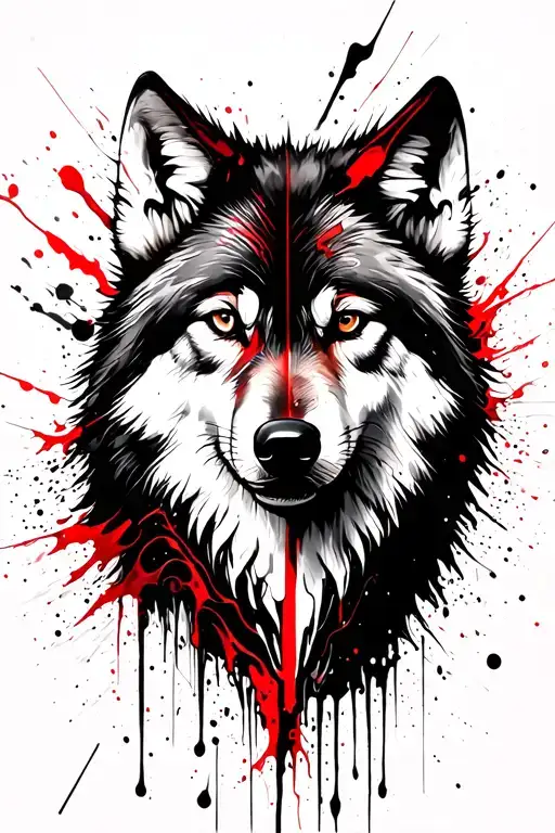 alpha wolf tattoo design idea