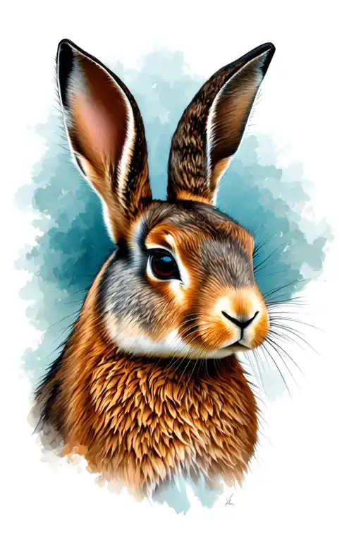 hare portrait tattoo tattoo design idea