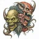 demons crawling out ADHD tattoo design idea