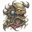 demons crawling out ADHD tattoo design idea