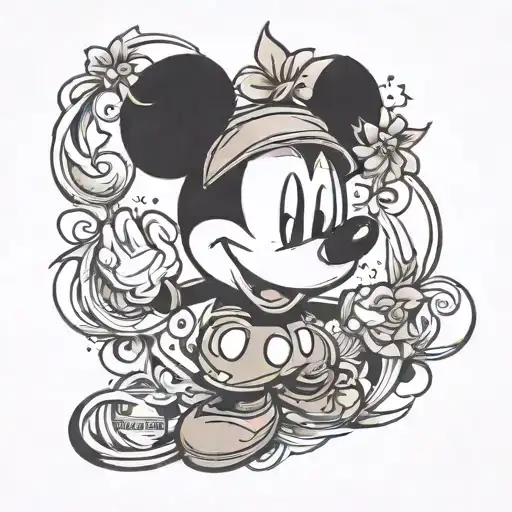 mickey mouse tattoo design idea