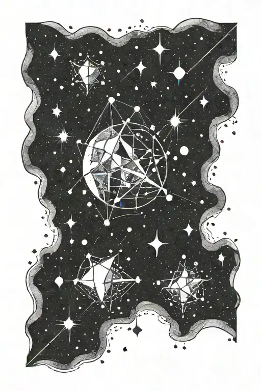 big dipper constellation tattoo design idea