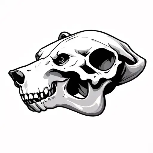 Bear Skull tattoo design idea