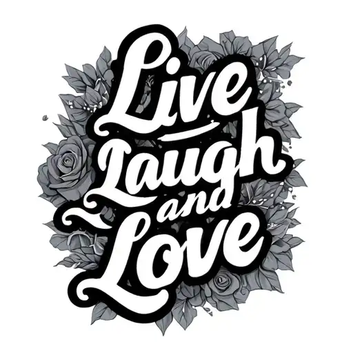 Live Laugh And Love tattoo design idea