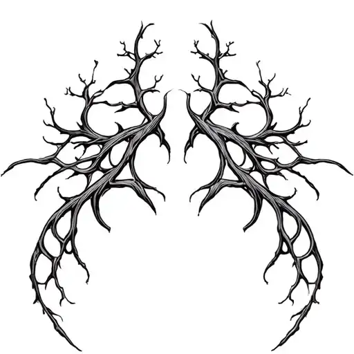 Smooth, branching lines like soft energy veins. Organic and calm, no shading, natural anatomical flow. tattoo design idea