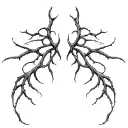 Smooth, branching lines like soft energy veins. Organic and calm, no shading, natural anatomical flow. tattoo design idea