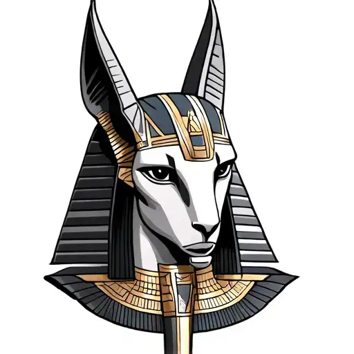 egyptian god tattoo design featuring anubis tattoo design idea