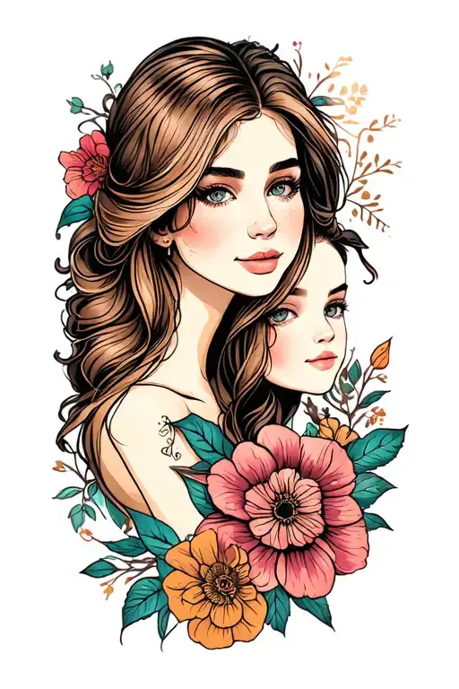matching Mother Daughter artist Tattoos  tattoo design idea