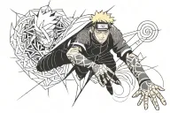 pain from naruto that is sinple tattoo design idea