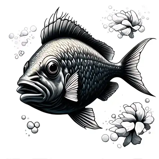 Flounder tattoo design idea