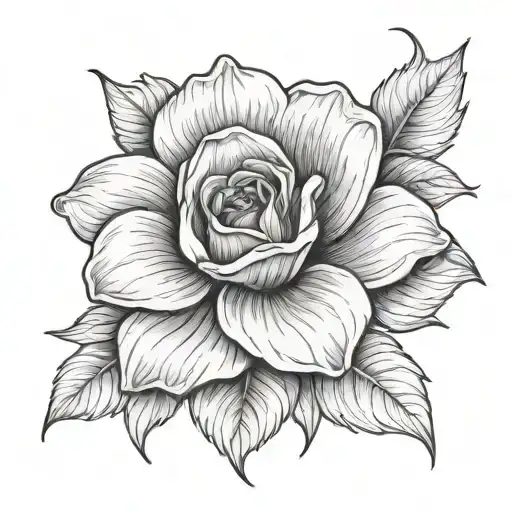 baby loss grief flower overcome tattoo design idea