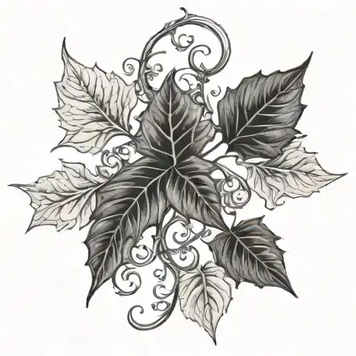 poisonous ivy vine wrapped tattoo design idea
