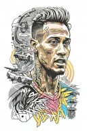 neymar jr x number 11 tattoo design idea