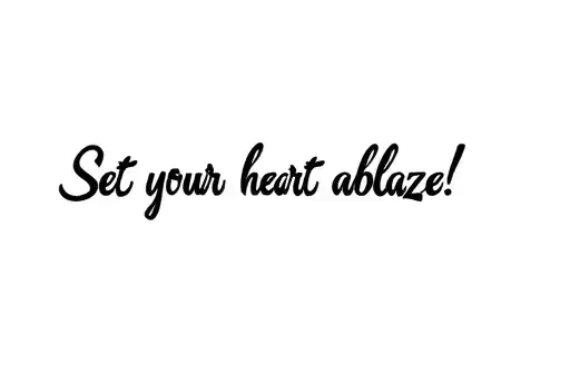 "Set your heart ablaze!" tattoo design idea