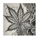 gothic weed leaf tattoo design idea
