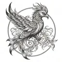 mandala phoenix tattoo design idea