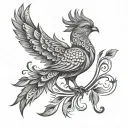 mandala phoenix tattoo design idea