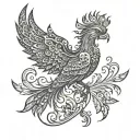 mandala phoenix tattoo design idea