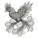 mandala phoenix tattoo design idea