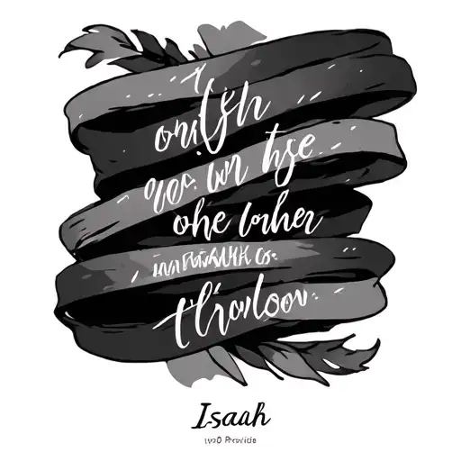 bible scripture verse Isaiah tattoo design idea