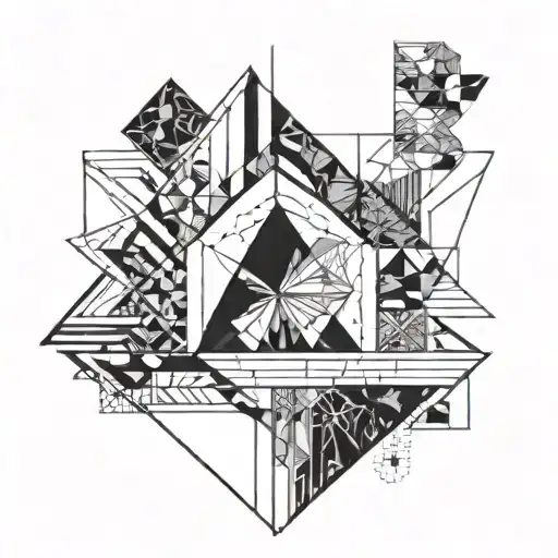 Create a mosaic-inspired tattoo design incorporating elements of your occupation in a geometric pattern tattoo design idea