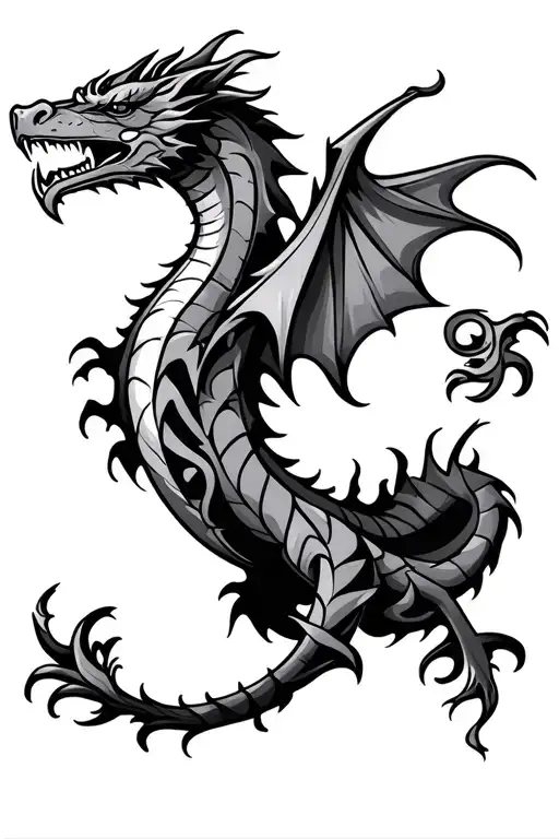 irish dragon sleeve tattoo tribal tattoo design idea