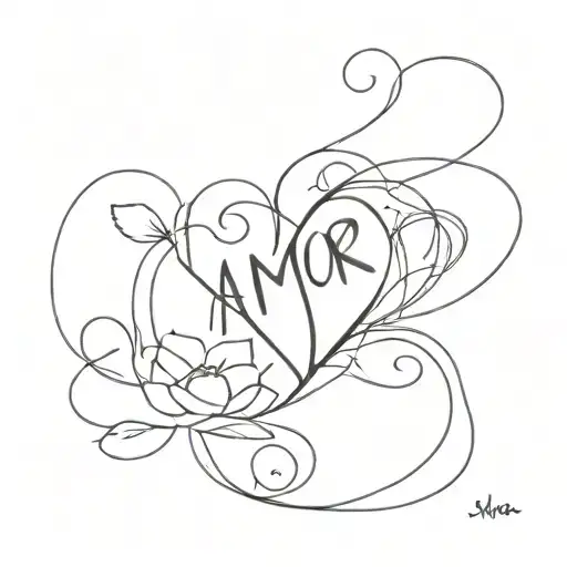 AMOR tattoo design idea