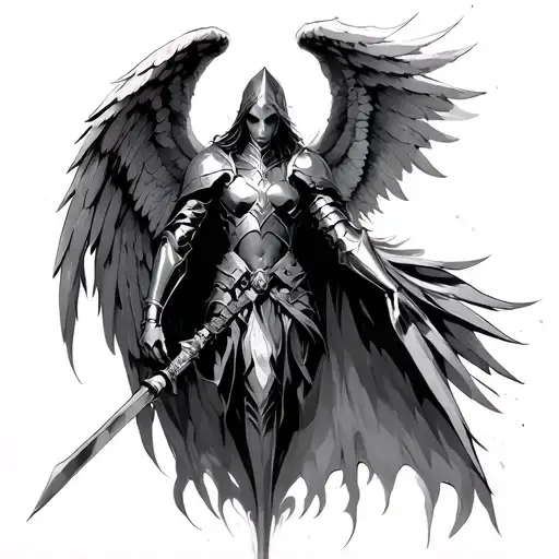 Angel Knight tattoo design idea