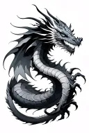 dragon air bender tattoo design idea