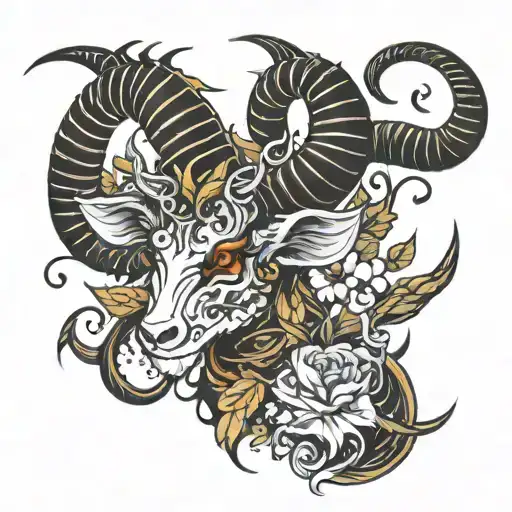 evil fairy Capricorn tattoo tattoo design idea