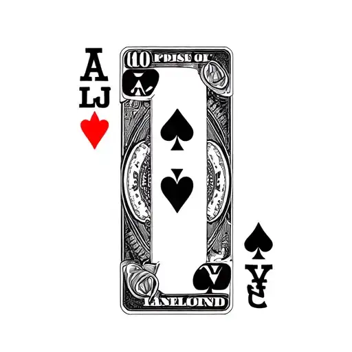 poker money pinup tattoo design idea