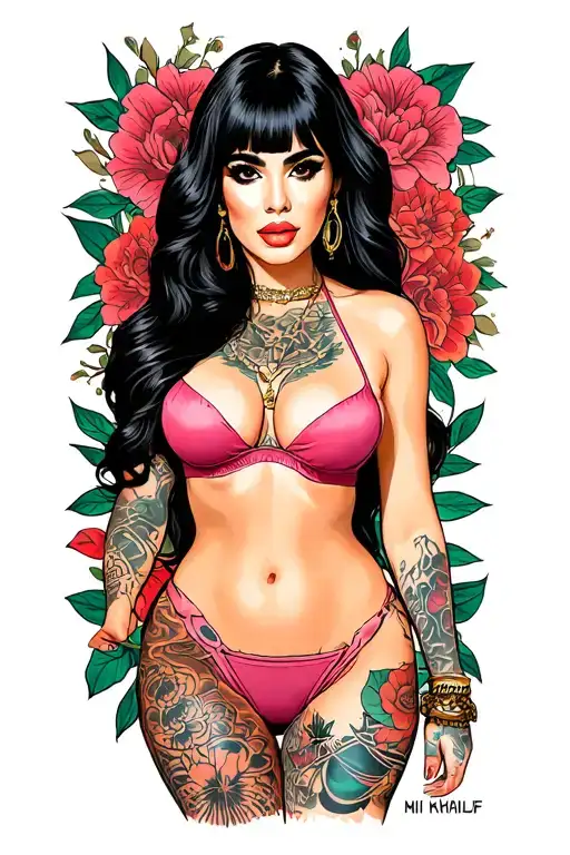 Mia Khalifa, Full Nude, Big Boobs, Big Ass, Posing, Tattoos Tattoo tattoo design idea